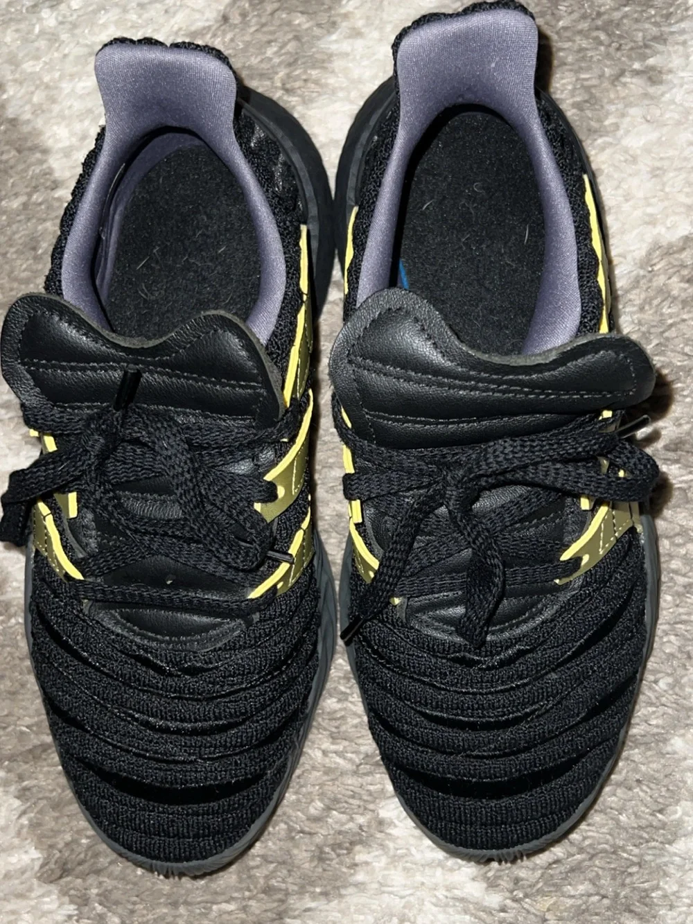 adidas Men’s Black and Olive Green Athletic Sneakers